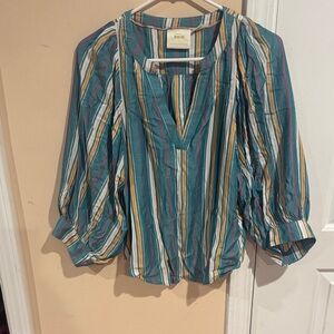 Maeve Multicolor Striped Blouse